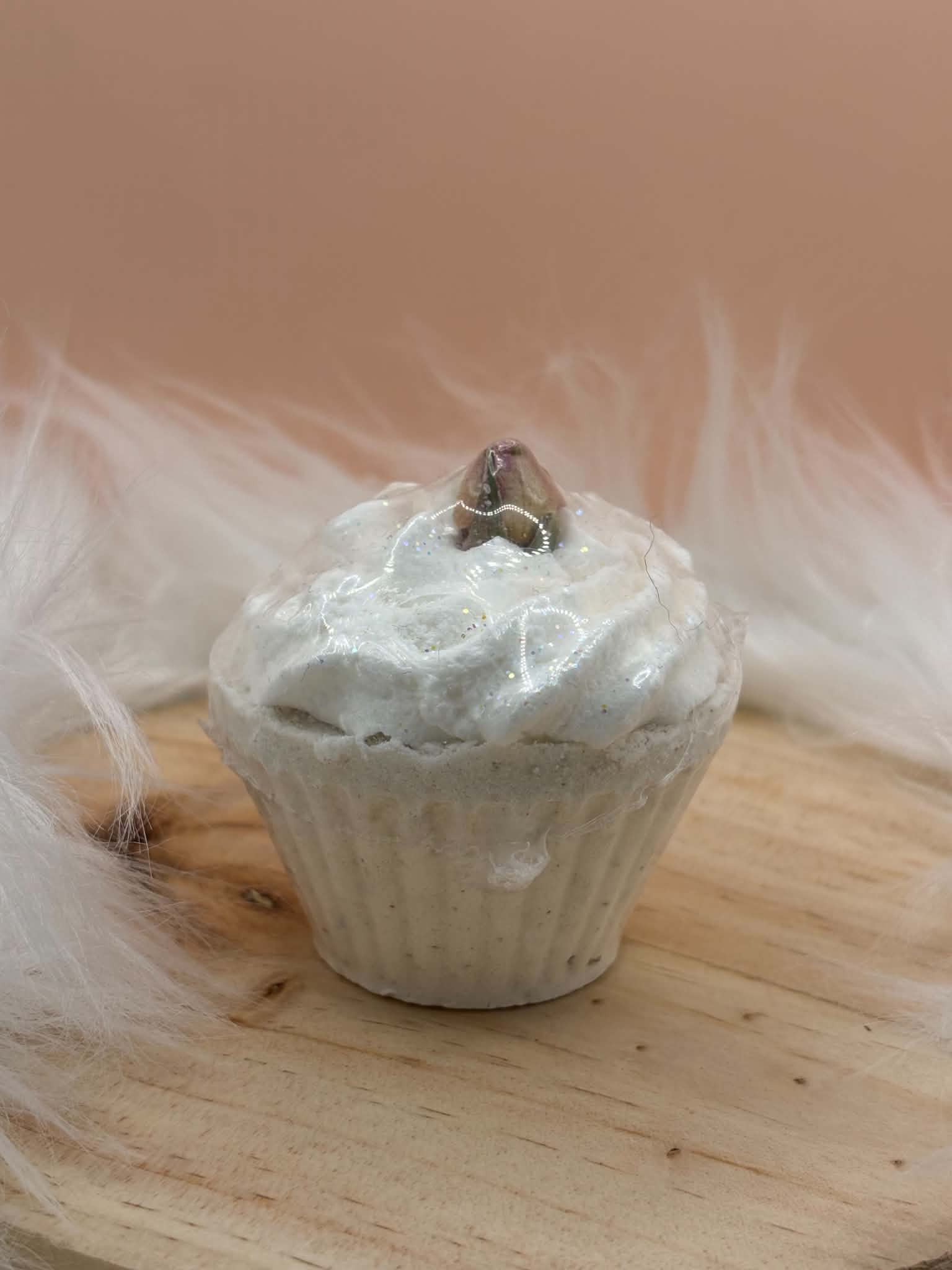 Cupcake de bain rose