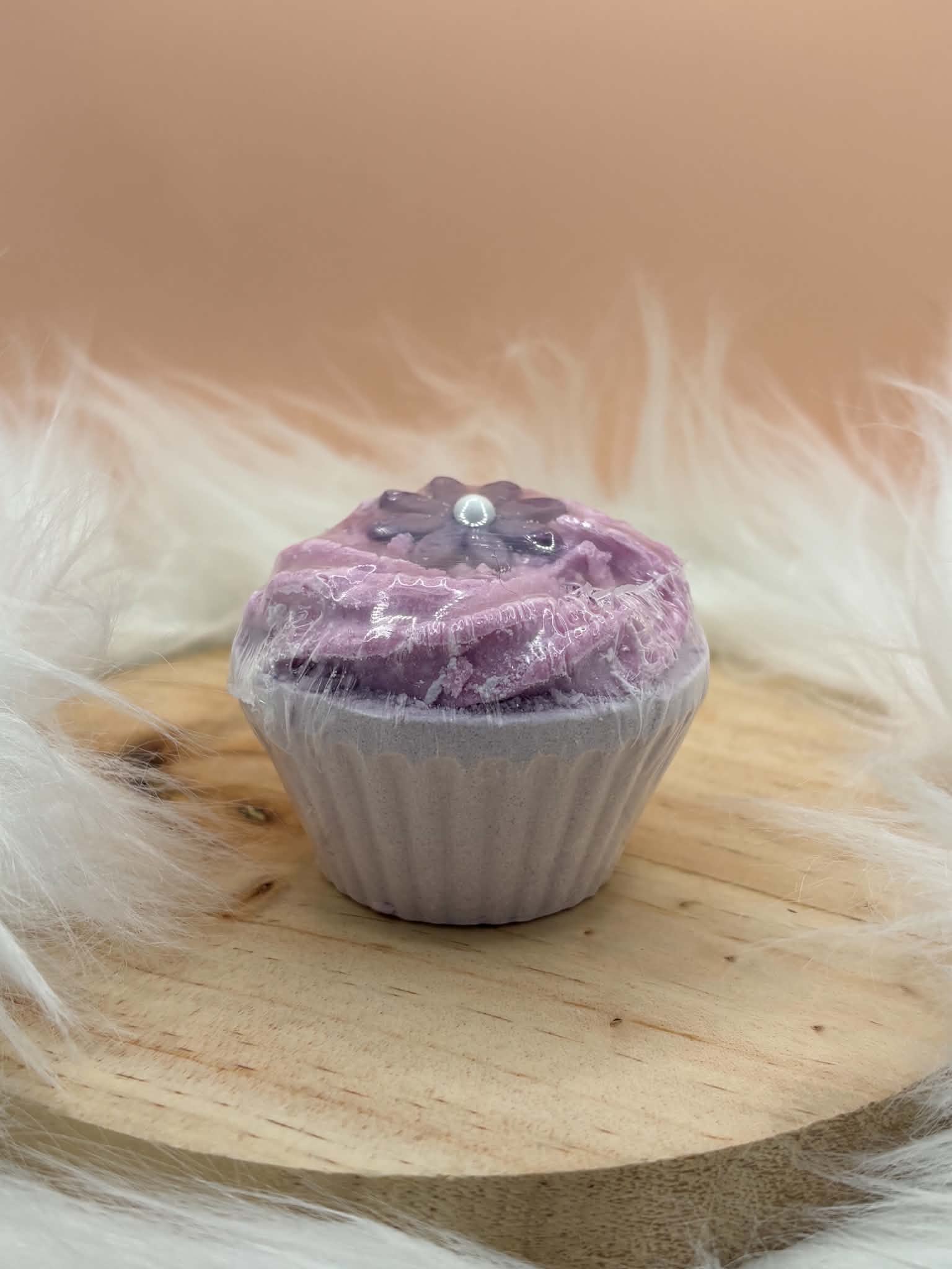 Cupcake de bain lavande