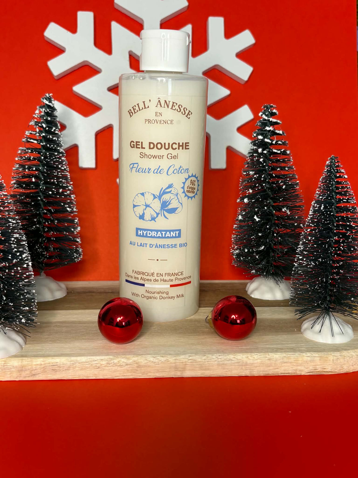 Gel douche lait d’ânesse fleur de coton